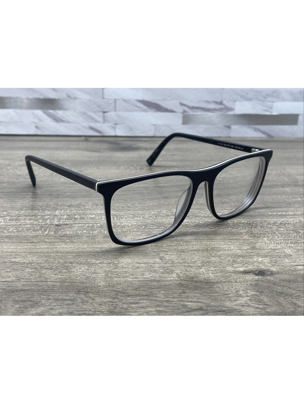 Warby Parker Fletcher M 103 Black Medium Square Eyeglasses Frames Only 55-15-145